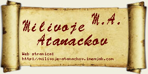 Milivoje Atanackov vizit kartica
